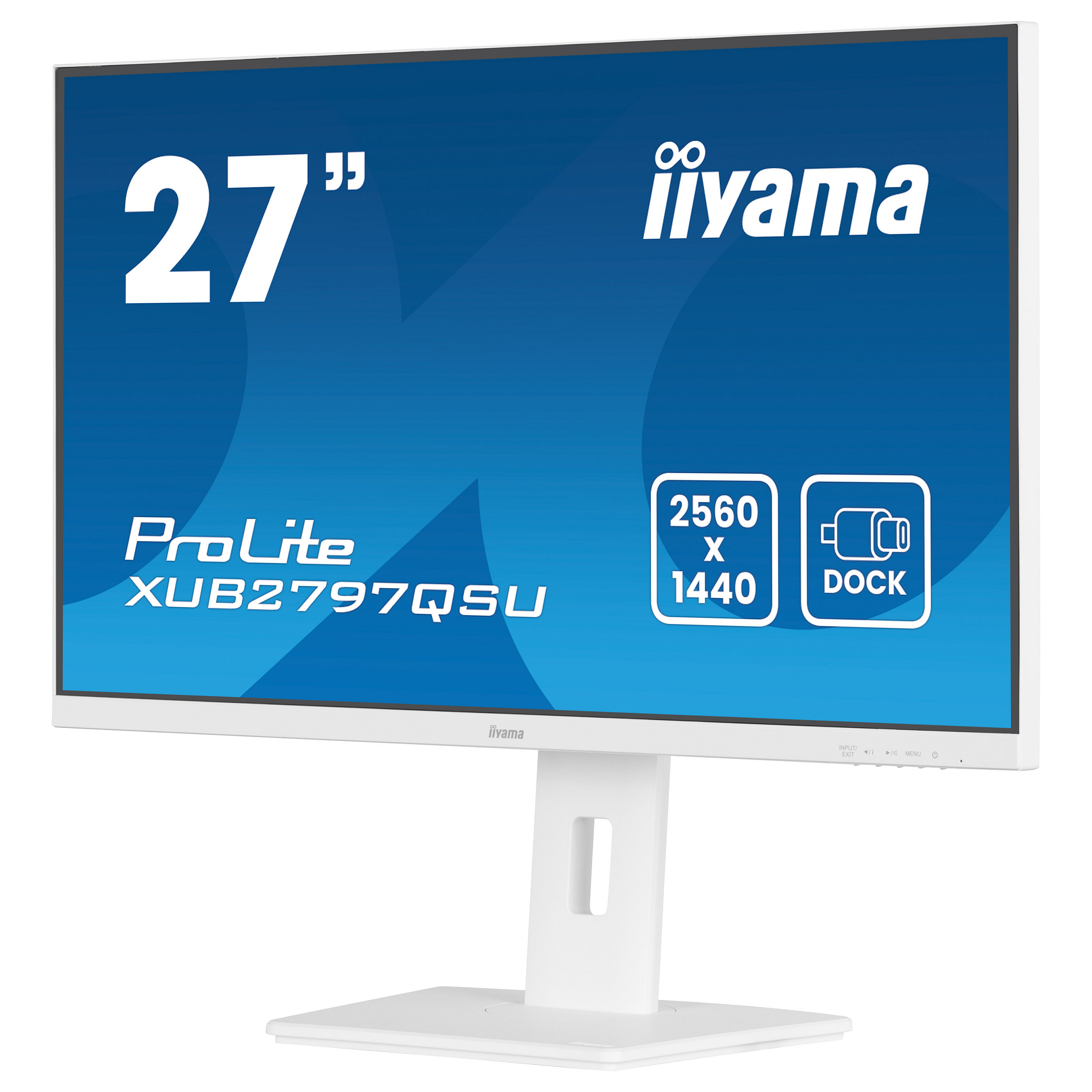 Monitor IIYAMA XUB2797QSU-W2 / 27″ / 2560×1440 / 100Hz / IPS / I bardhë - 6