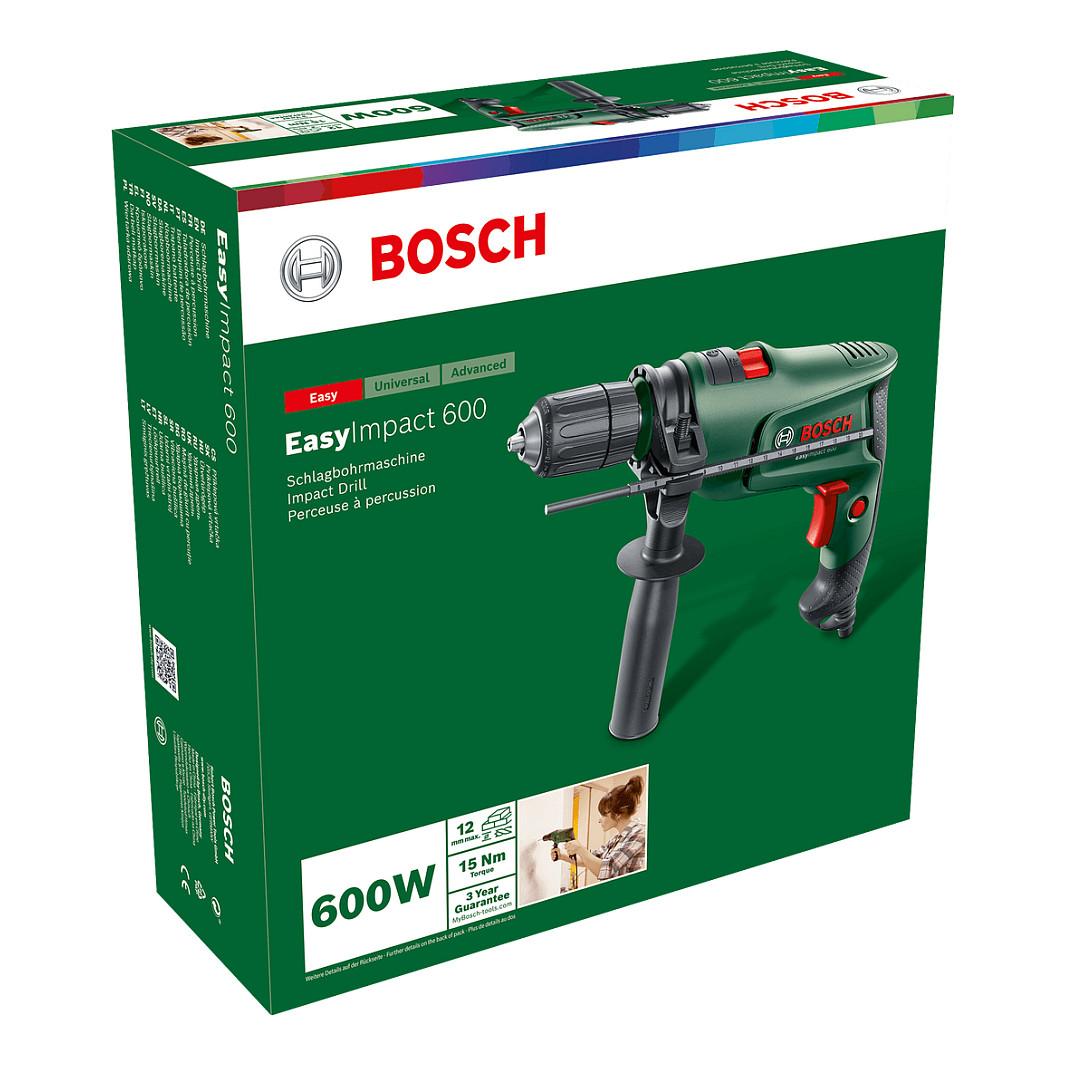 Shpuese me Goditje Bosch EasyImpact 600, 600W, 3000rpm, 13mm, 25mm - Gjelbër/Zezë - 3