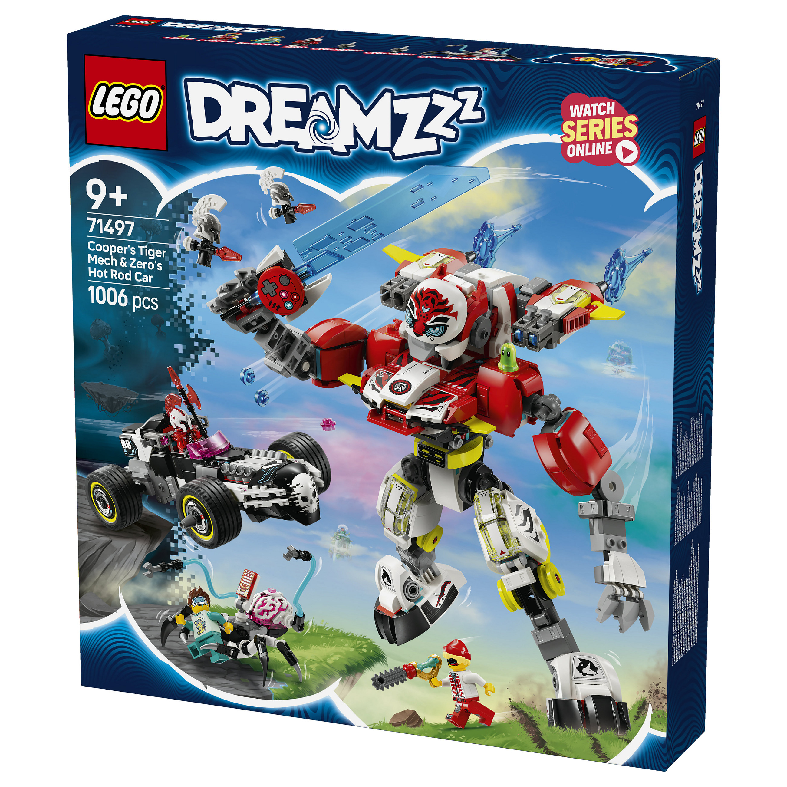 LEGO 71497 DREAMZzz Cooper's Tiger Mech & Zero's Hot Rod Car - 27
