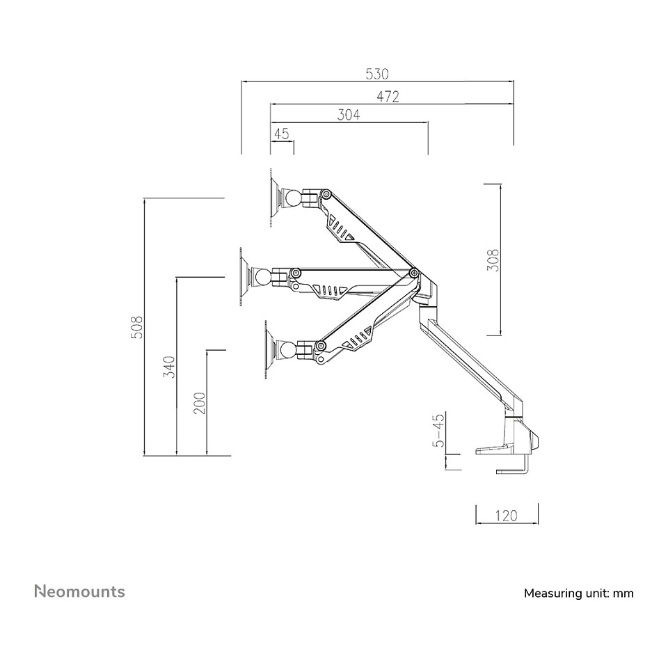 Mbajtëse për monitor Neomounts FPMA-D750DBLACK2 deri në 32" - 7