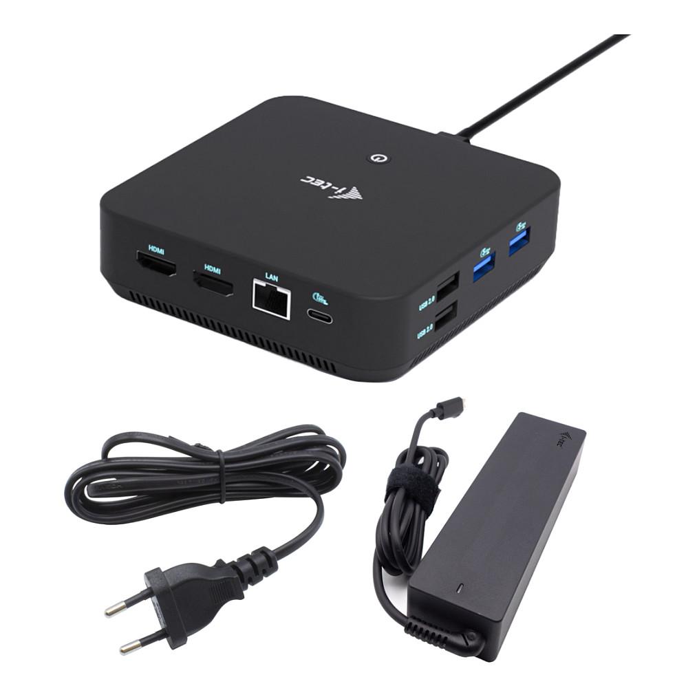 Docking Station i-tec C31TRIVIDPRO100W, USB-C, 2x HDMI, 1x DisplayPort++, 6x USB, Power Delivery 100W, Karikues USB-C 100W - Zezë