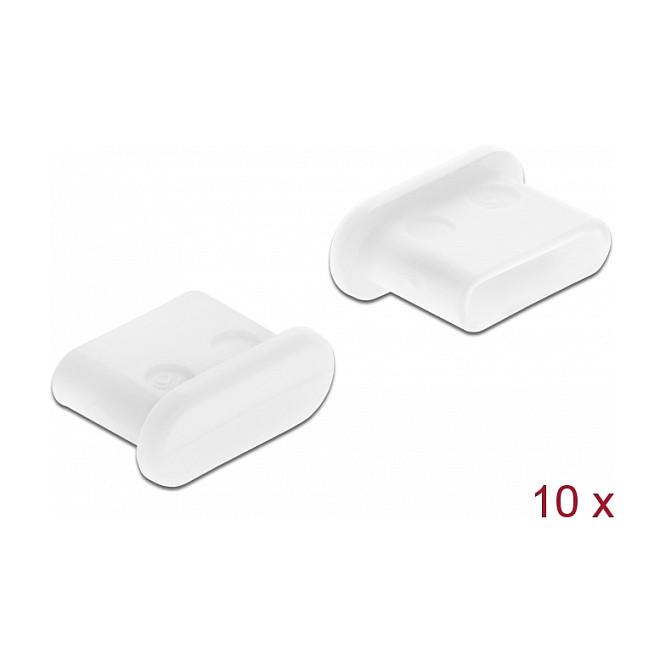 Mbrojtëse kundër pluhurit DeLOCK 64095, USB Type-C Femër, 10 copë – Bardhë