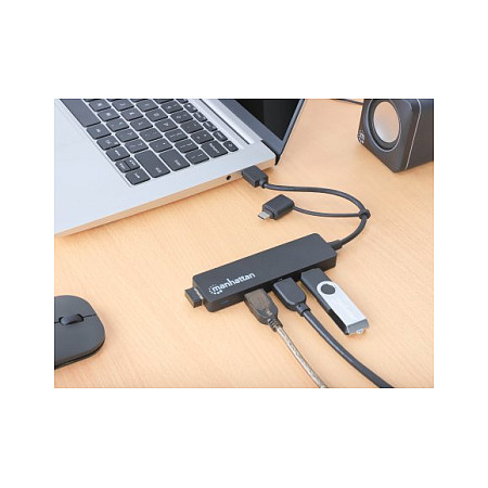 HUB Manhattan / 4‑Port / USB 3.0 / USB‑C + USB‑A – Zezë - 5