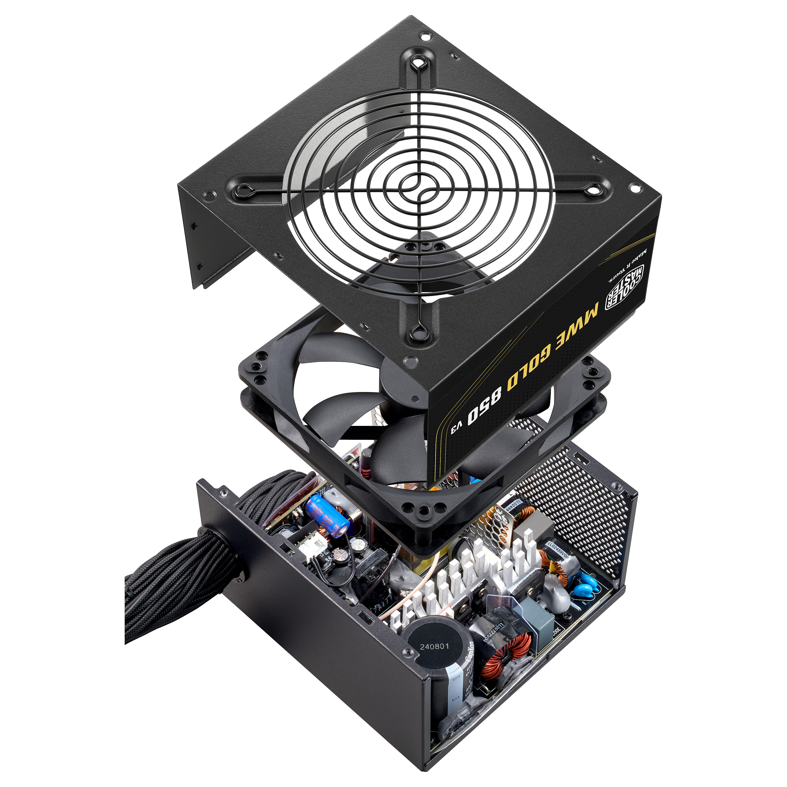 Furnizues Energjie Cooler Master MWE V3 NM FR / 850W / ATX 3.1 / 80 PLUS Gold - 7