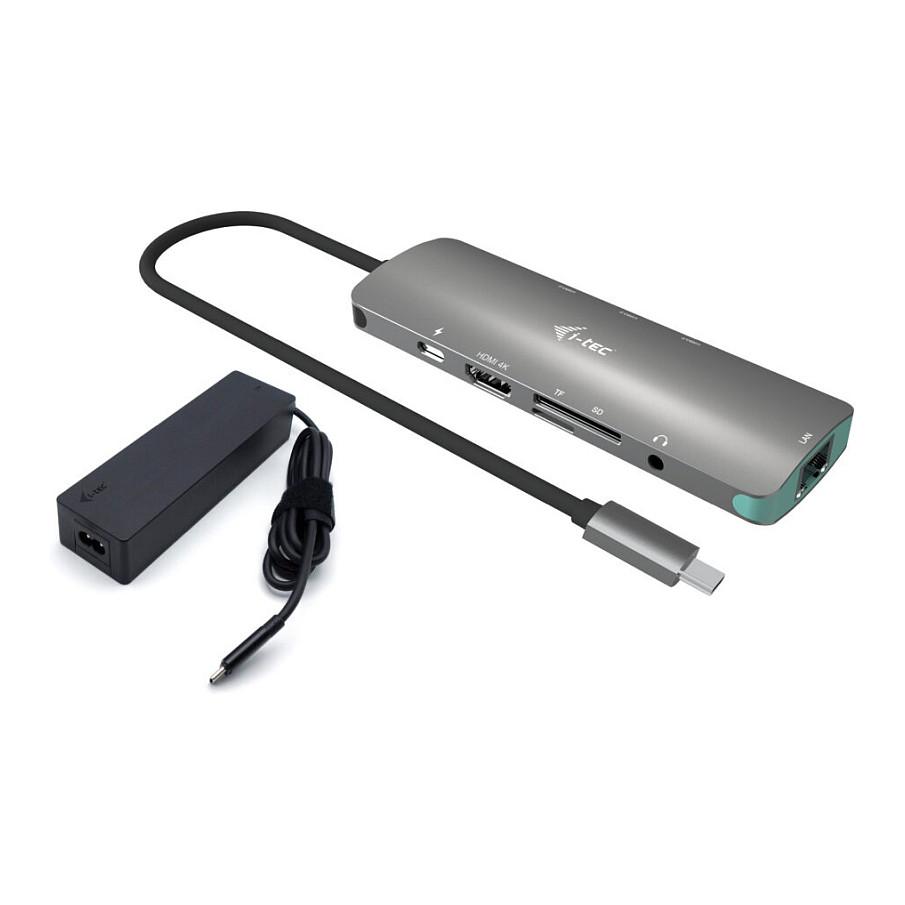 Docking Station i-tec C31NANOLANPD100, USB-C, HDMI 4K 60Hz, 3x USB-A, Gigabit Ethernet, Power Delivery 100W - Gri