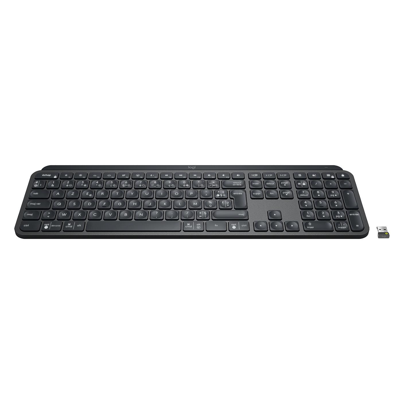Tastierë pa kabllo Logitech MX Keys / Full Size / Dual Mode / AZERTY FR / 1500mAh – Grafit - 2