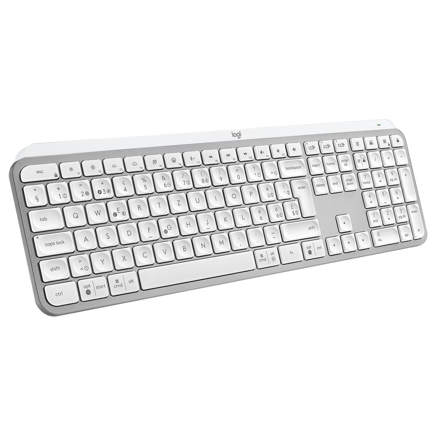 Tastierë pa kabllo Logitech MX Keys S / QWERTZ (CH) / Full-Size / Scissor / Bluetooth + Logi Bolt / Ndriçim LED – Bardhë - 5