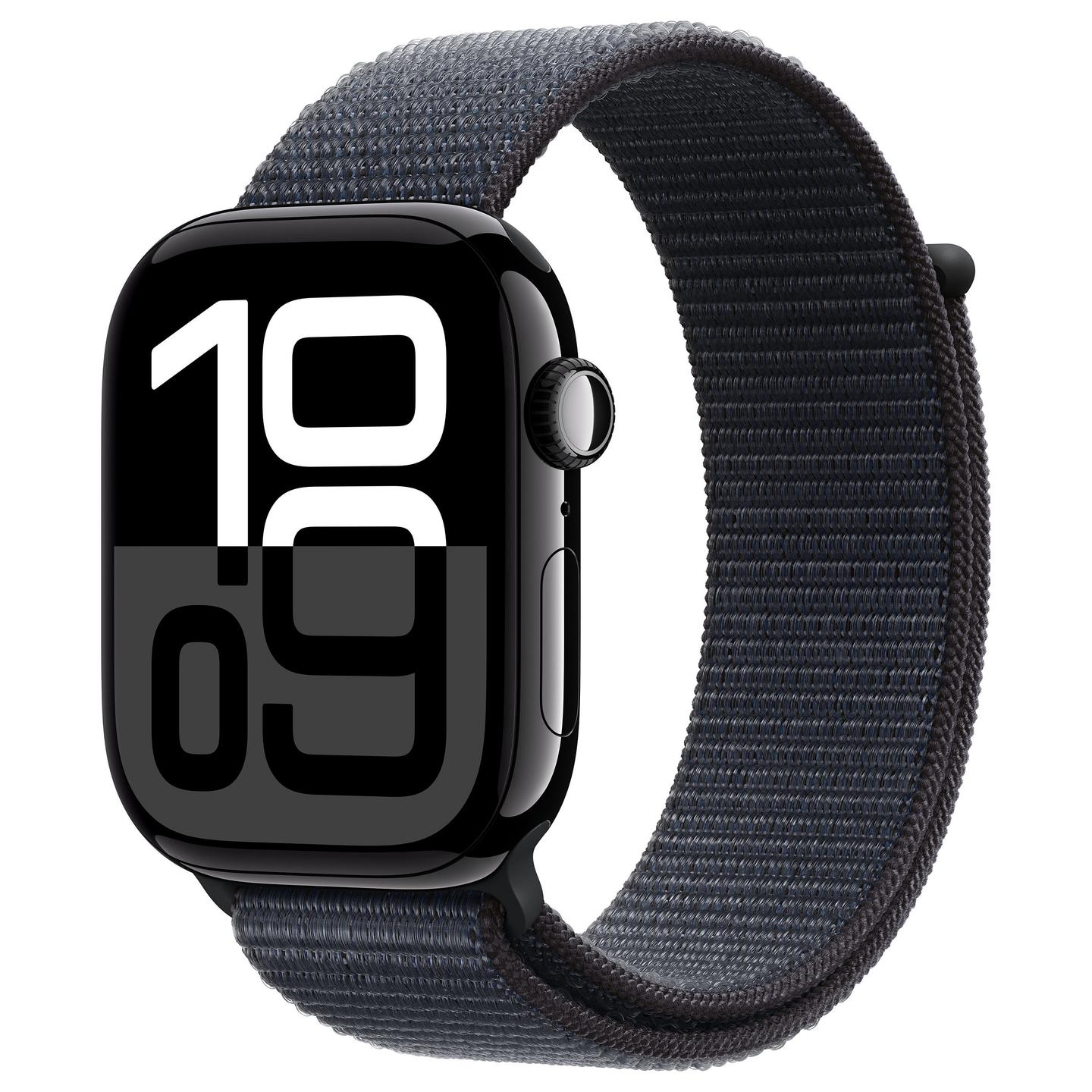 Apple Watch Series 10, 46mm, GPS + Cellular, Jet Black Aluminium, Ink Sport Loop - 1