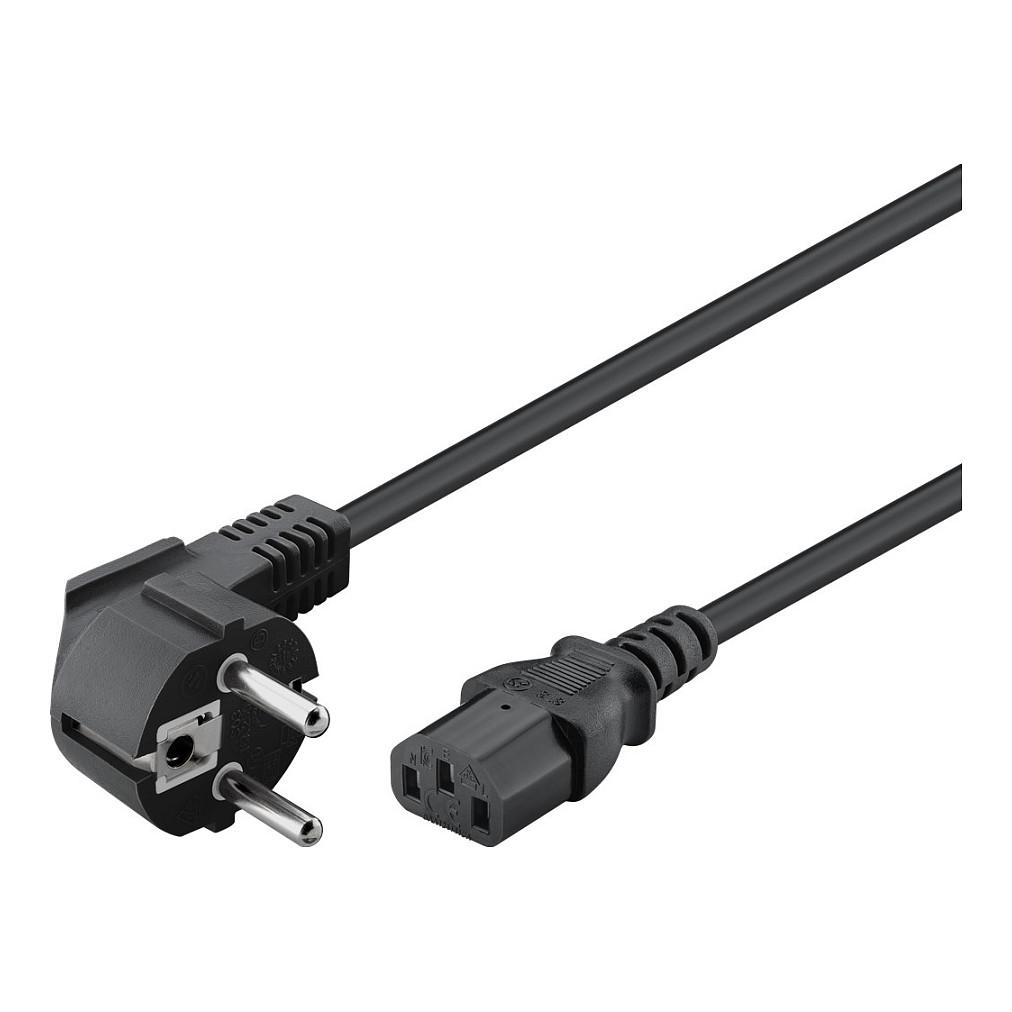 Kabllo për Furnizim me Energji Goobay 59566 / CEE 7/7 - C13 / H05VV-F3G / 0.75 mm² / 250 V / 10 A / 1.8m - Zezë - 2