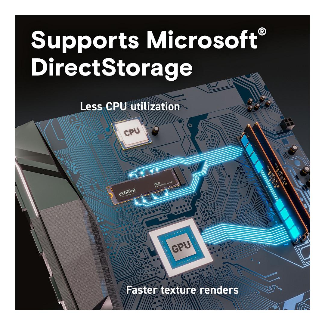 SSD e Brendshme Crucial T500, 500GB, M.2 2280, PCIe 4.0 x4, NVMe, 7200MB/s Read, 5700MB/s Write, 3D TLC NAND - 6
