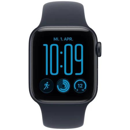 Apple Watch SE 3, 44mm, GPS + Cellular, Midnight Aluminium, Navy Blue Sport Band - M/L - 2