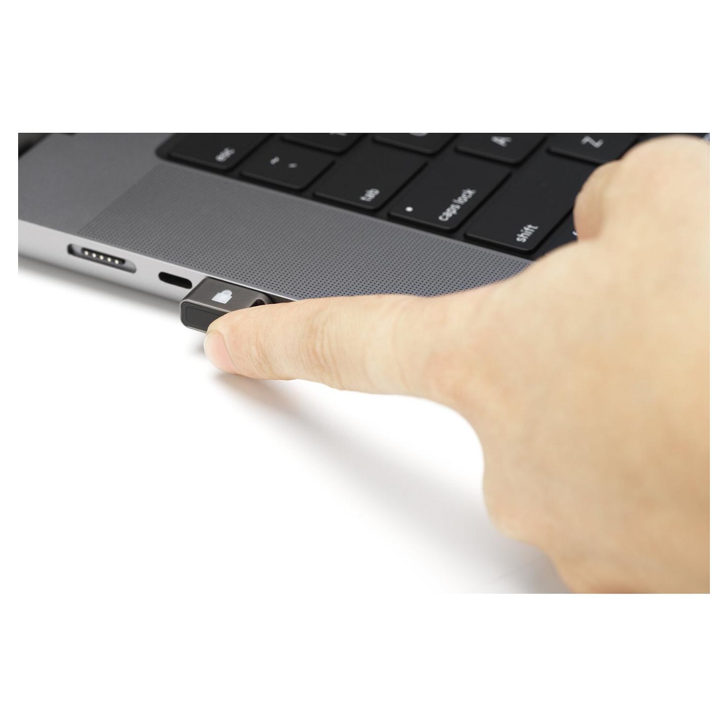 Çelës Sigurie Biometrik Kensington VeriMark Guard 2.1, USB-C, Lexues i Gjurmës së Gishtit, FIDO2, FIDO U2F – Zezë - 2