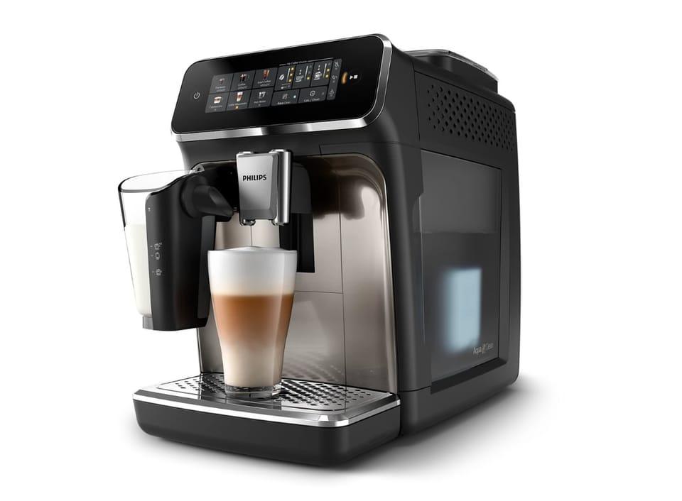 Aparat për Kafe Automatik Philips Series 3300 EP3347/90, LatteGo, 15 bar, 1.8 L, 1500 W - Zezë/Argjend