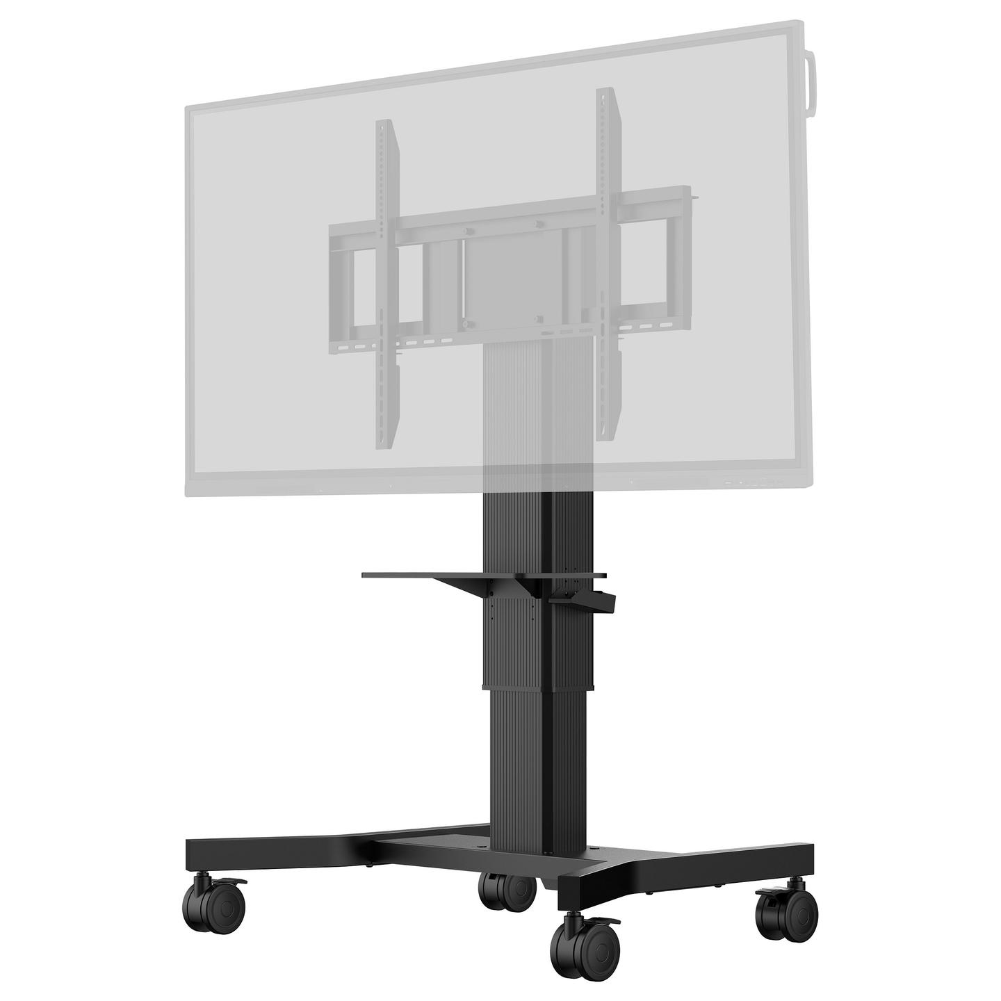 Mbajtëse për Monitor iiyama / 1 Monitor / 43"-86" / 100kg / VESA 300x200-800x600 / Elektrike / Me Rrota / Raft për Laptop - Zezë - 9