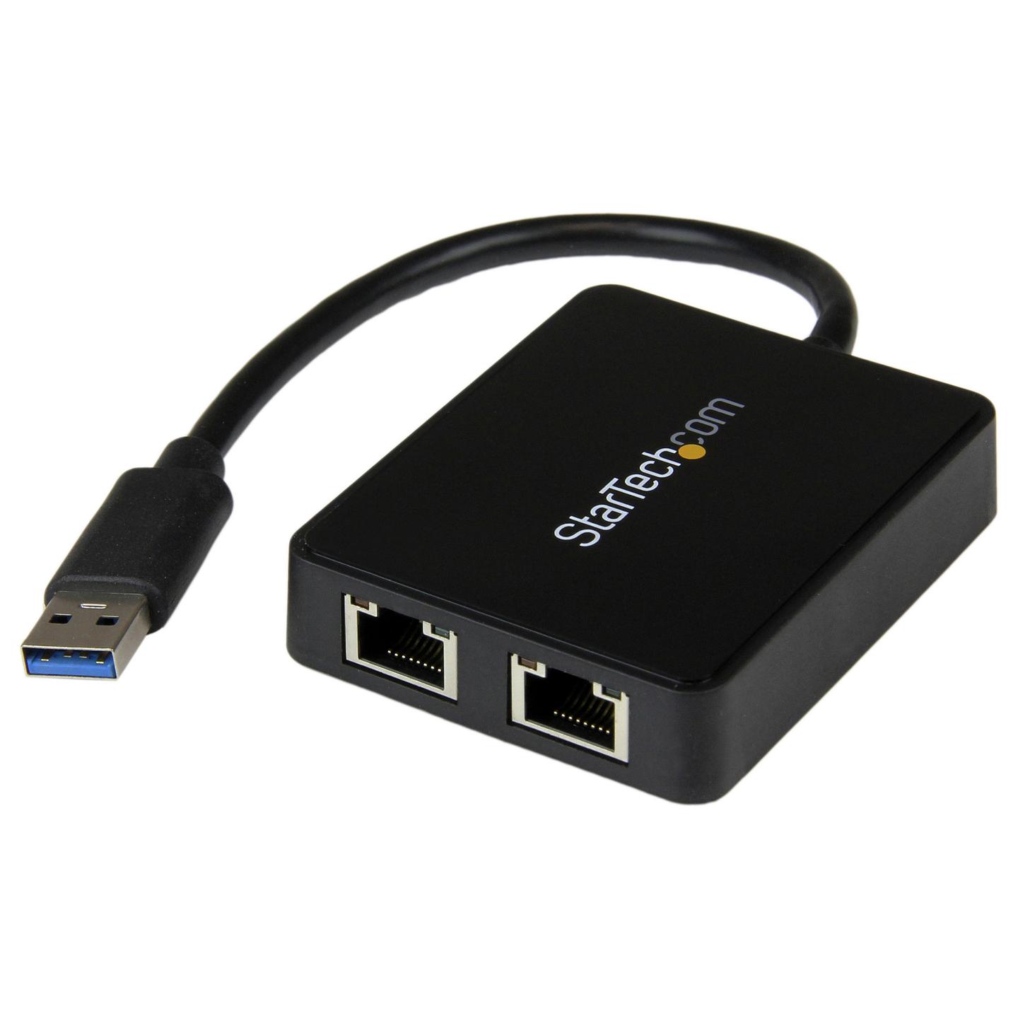 Adapter Rrjeti USB StarTech.com USB32000SPT, USB-A 3.0, 2x Gigabit LAN RJ45, 10/100/1000Mbps, 1x USB-A 3.0 Pass-Through, ASIX AX88179A + VIA VL817 - Zezë - 7