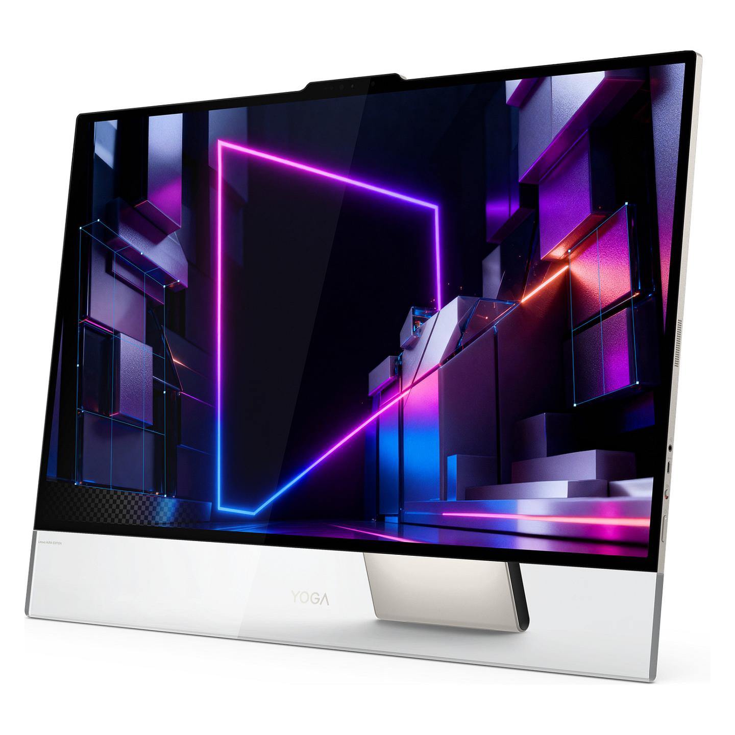 AIO Lenovo Yoga AIO 32IPH11, Core Ultra X7 358H, 32GB LPDDR5X, 2TB, 31.5" 4K OLED, Intel Arc B390 Graphics, Tastierë & Maus - Krem - 3