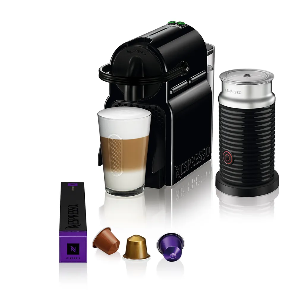 Aparat për kafe BAE / Nespresso Original / Thermoblock / 19 Bar / 0.7L / Aeroccino / Espresso & Lungo – Zezë