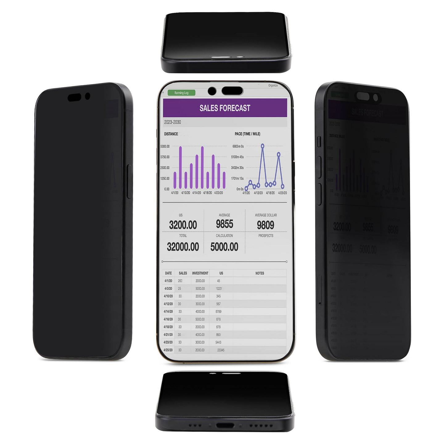 Mbrojtës i Ekranit StarTech.com I16T1-PRIVACY-SCREEN, iPhone 16, 6.1", Privatësi 4-Drejtimëshe, Xham i Temperuar - Zezë - 4