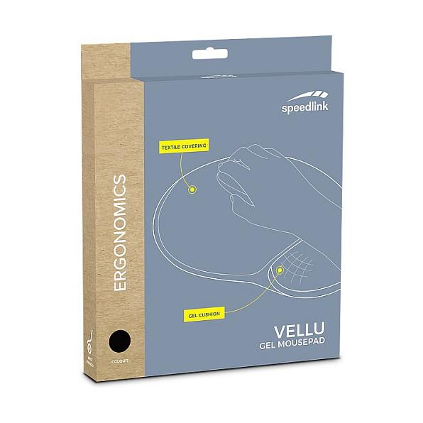 Mauspad Speedlink VELLU / Gel / Mbështetëse për kyçin e dorës / 225 × 260 × 27 mm – Zezë - 5