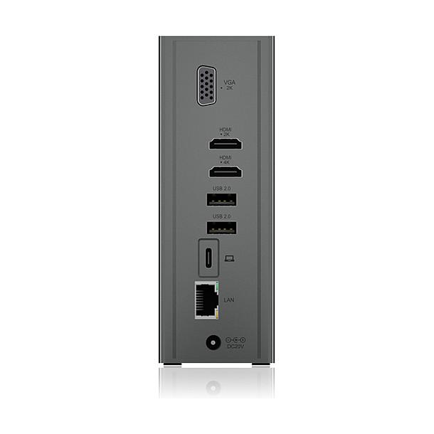 Docking Station ICY BOX IB-DK2262AC / 6x USB-A / 2x USB-C / 2x HDMI / VGA / Gigabit Ethernet / SD & microSD / USB-C PD 55W – Hiri - 9