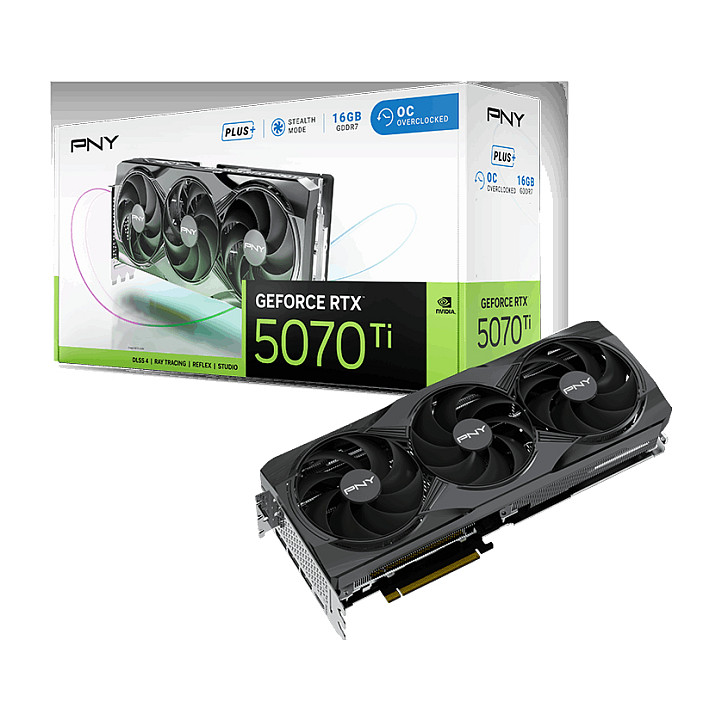 Kartelë Grafike NVIDIA RTX 5070 Ti 16GB GDDR7 PNY VERTO OC 3Fan - 9