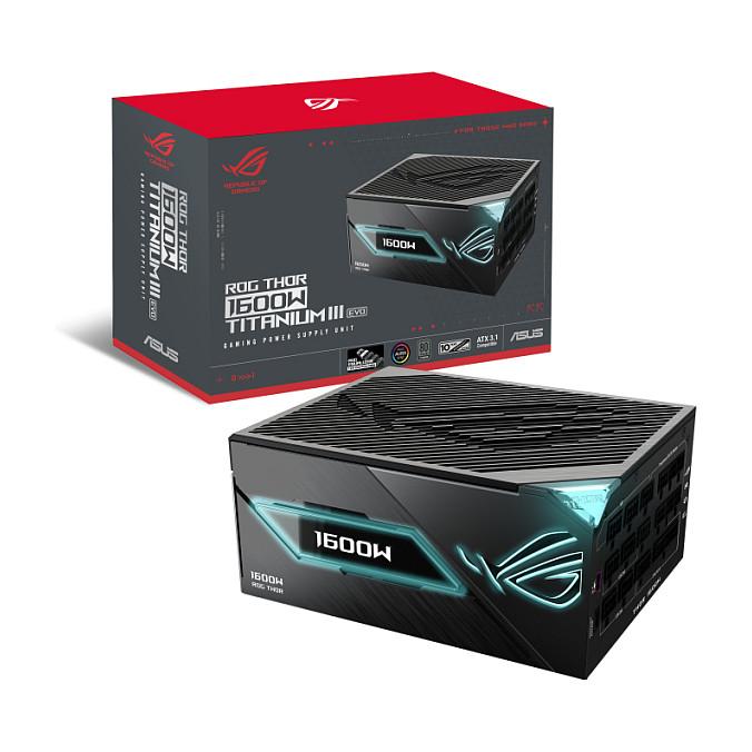 Furnizues Energjie ASUS ROG Thor 1600T3 Gaming EVO / 1600W / ATX / Full Modular / PCIe 5.1 / ATX 3.1 – Zezë