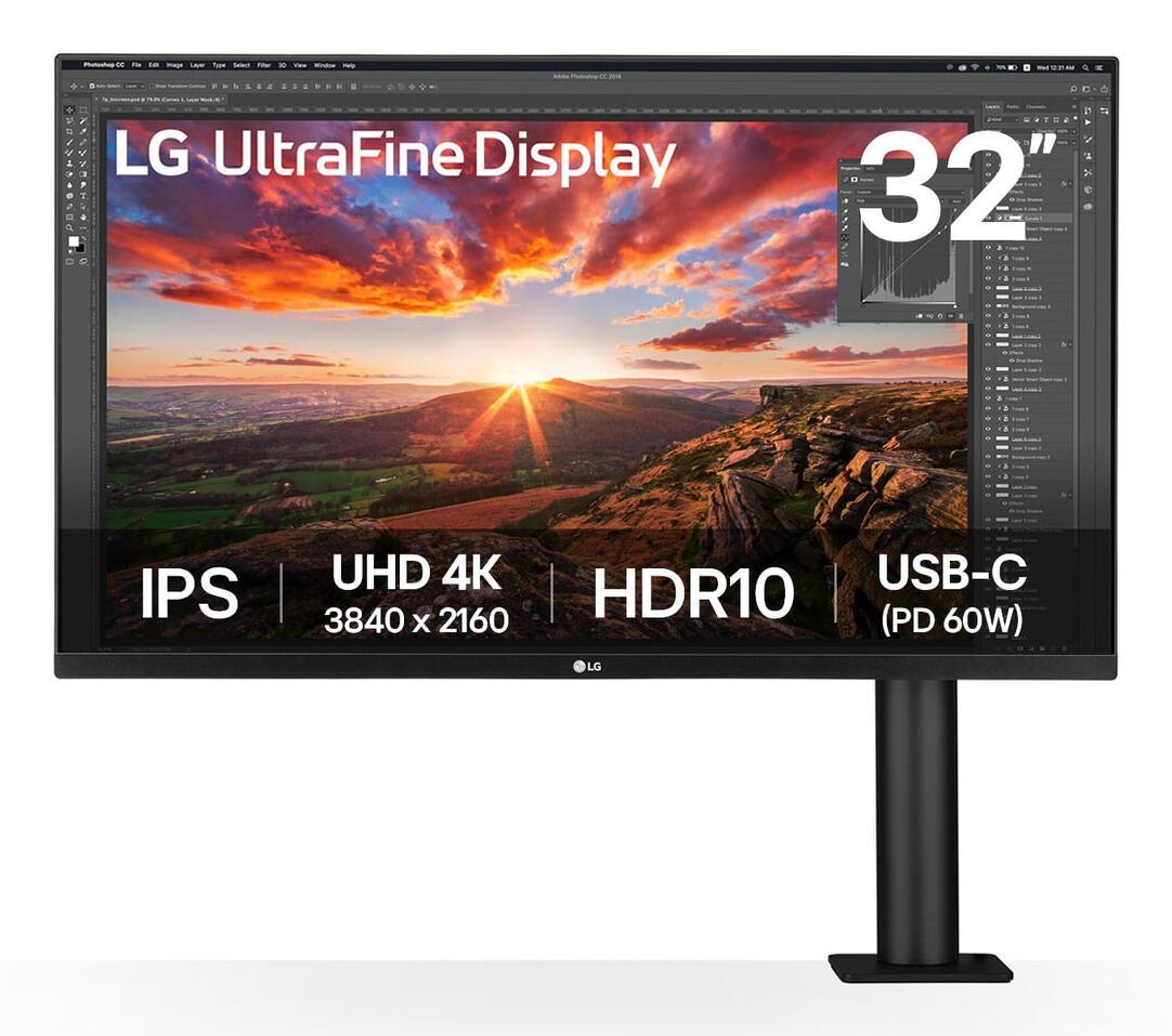 Monitor LG 32UN880K-B / 31.5" / UHD IPS / 60Hz / 5ms / HDMI+DisplayPort+USB-C - Zezë