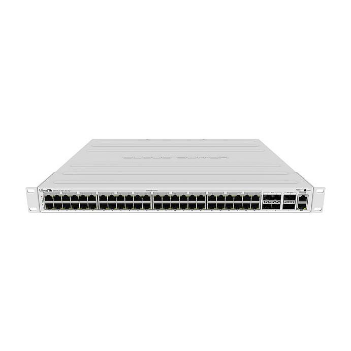 Switch MikroTik CRS354-48P-4S+2Q+RM, 48x Gigabit Ethernet RJ45 PoE, 4x 10G SFP+, 2x 40G QSFP+, PoE 700W, Rack 19" - Bardhë - 2