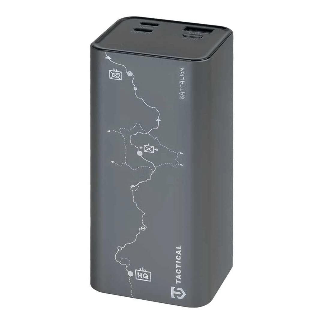 Powerbank Tactical Squad Battalion, 20000 mAh, 65 W, 2× USB-C, 1× USB-A, Ekran TFT – Gri