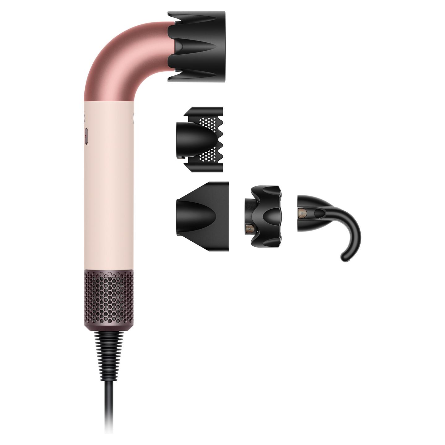 Tharëse për flokë Dyson Supersonic r HD17, 113332-01, 1700 W, 110.000 rpm, 4 temperatura, 3 shpejtësi, 5 aksesorë RFID - Pink/Rose Gold