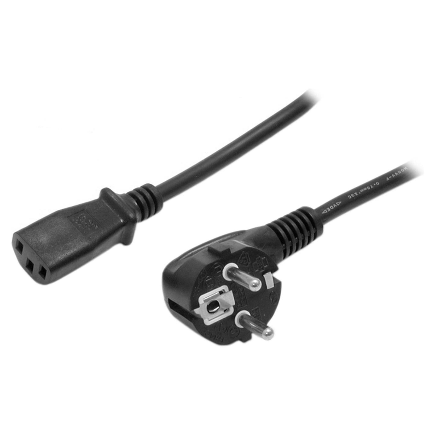 Kabllo për Furnizim me Energji StarTech.com PXT101EUR / CEE7/7 - C13 / 18 AWG / 250 V / 10 A / 1.8 m - Zezë