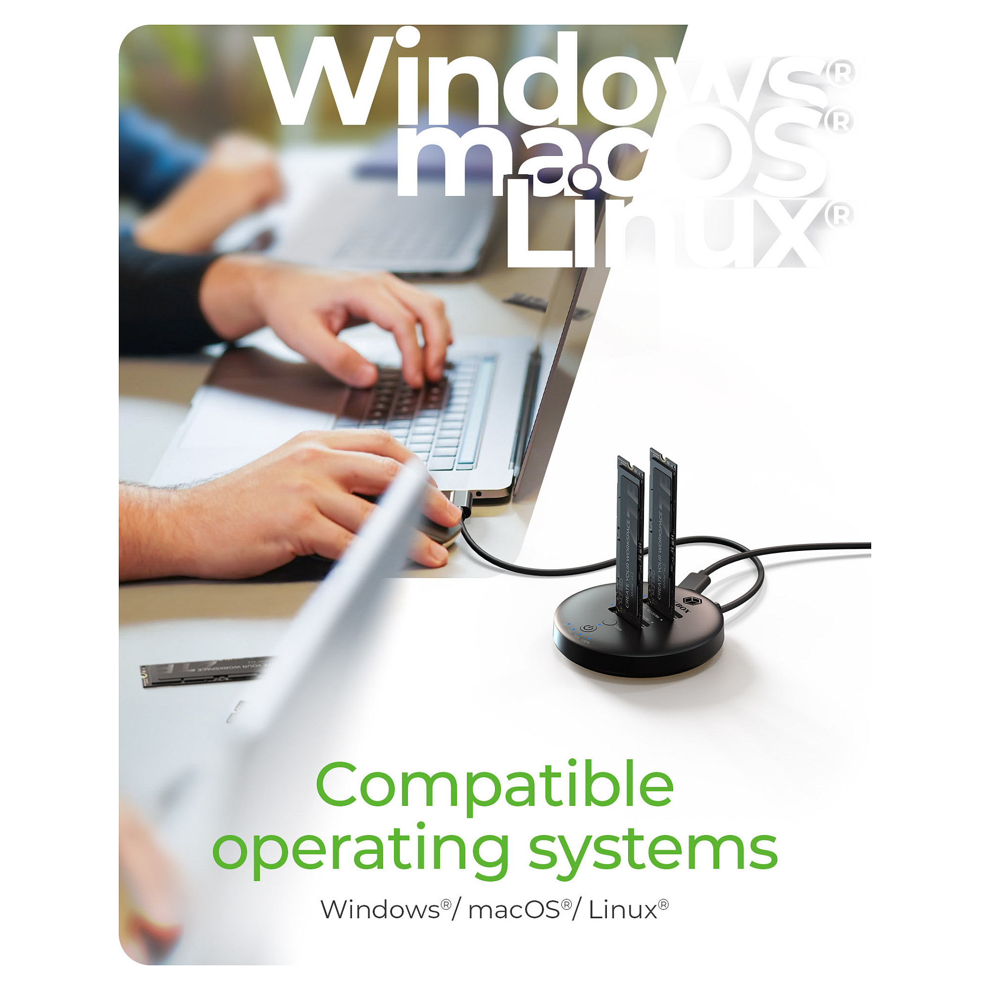 Docking Station Clone ICY BOX IB-1612MCL-C31 / 2x M.2 NVMe / USB-C 10Gbps / Offline Clone – Zezë - 5