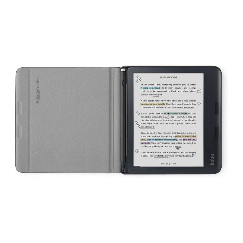 Aksesorë për E-book Kobo Libra Colour / Notebook SleepCover / 7" / Folio / Rezistent ndaj gërvishtjeve - Zezë - 2