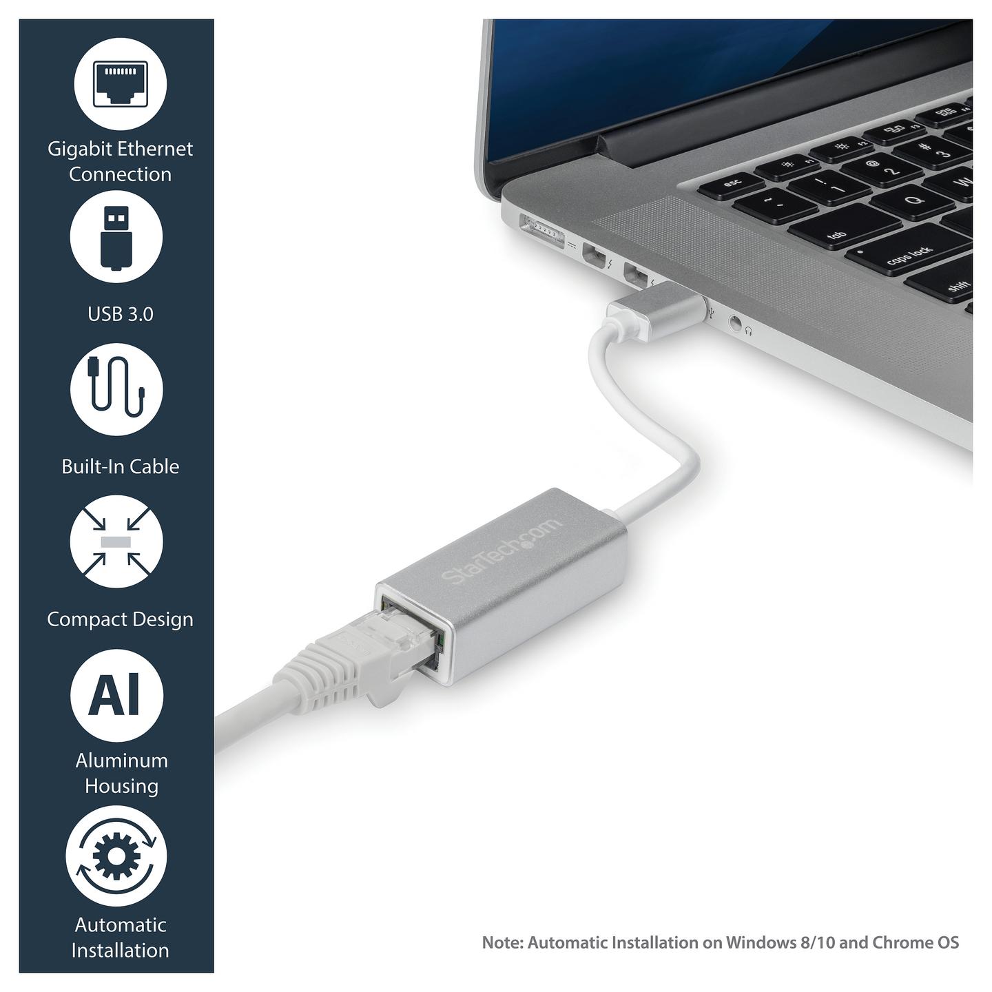 Adapter Rrjeti StarTech.com USB31000SA, USB 3.0, RJ45, Gigabit 1000Mbps, Realtek RTL8153 - Argjend - 7