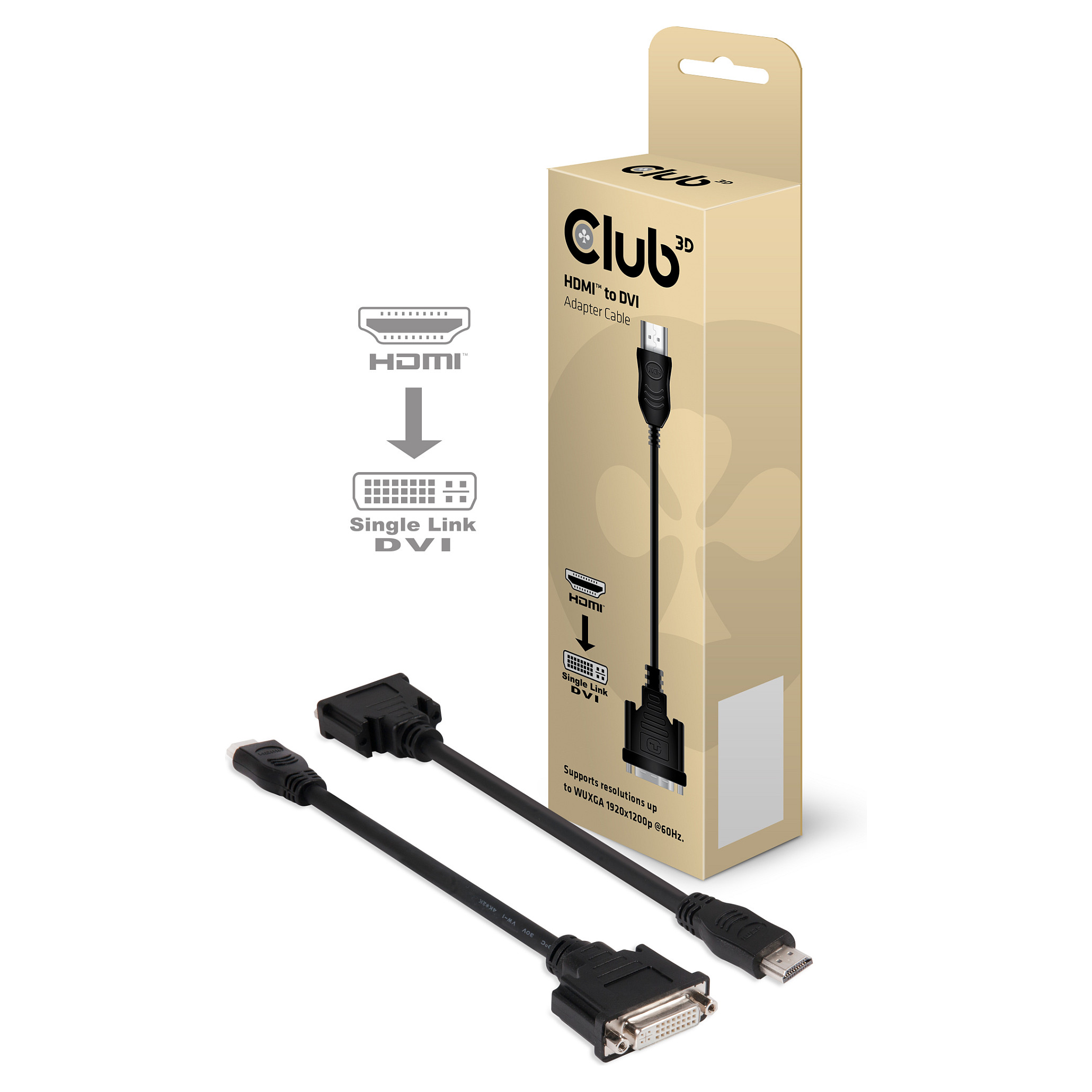 Adapter HDMI Club3D / HDMI → DVI / St/Bu - 1
