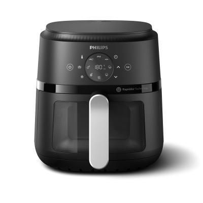 Fryer Philips 2000 Series NA221/00, 4.2L, 1500W, RapidAir, 13 Mënyra Gatimi, Ekran me Prekje - Argjend, Zezë - 3
