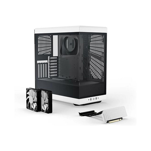 Kasë PC HYTE Y40 / Mid Tower / ATX / Dual Chamber / Tempered Glass - Bardhë - 2