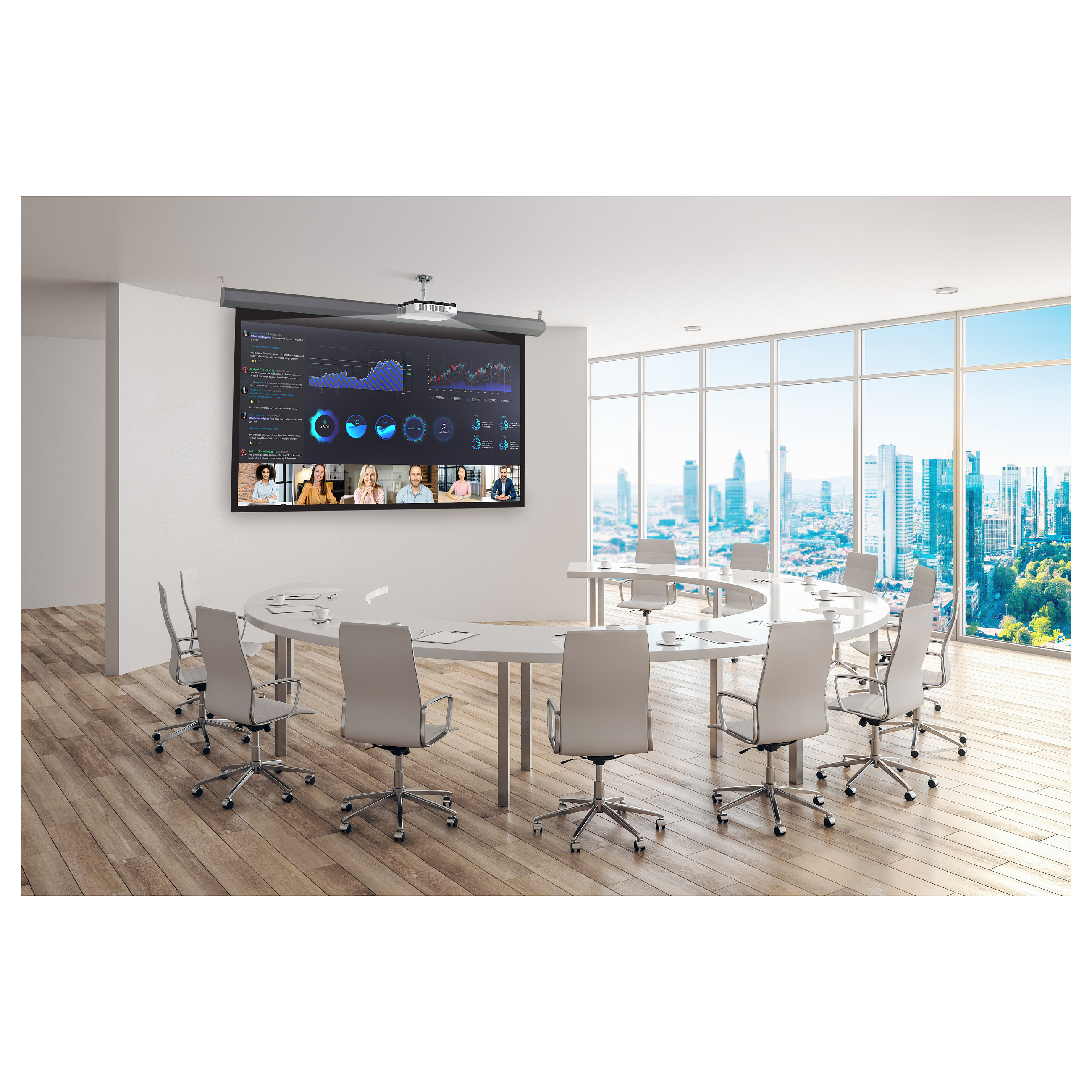 Projektor Ricoh PJ UHL3660 / Ultra Short Throw / DLP / 4K UHD / 6500 Lumens / HDMI- Bardhë - 7
