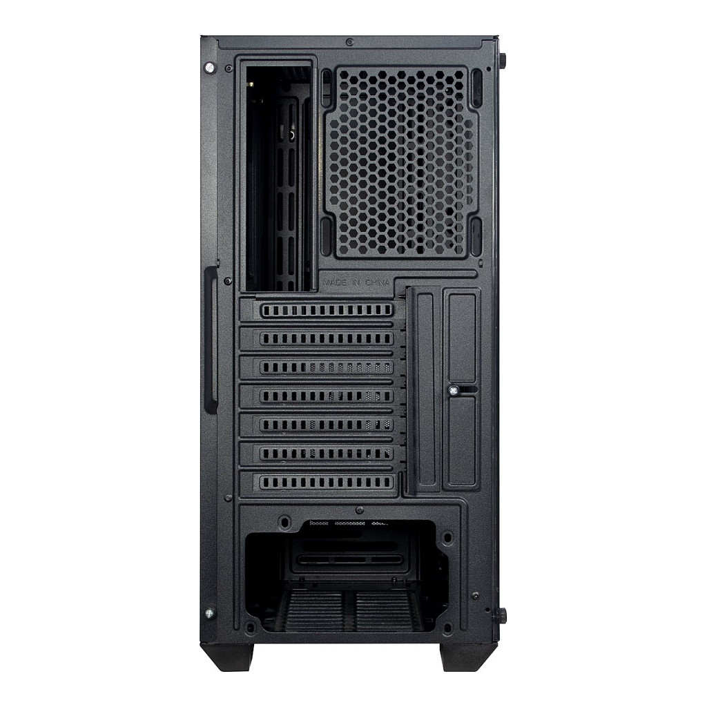 Kasë PC Inter-Tech IT-3303 Hornet / Midi Tower / ATX / 1x 120mm ARGB Fan / 2x 3.5" + 2x 2.5" Bay / Acrylic Side Panel - Zezë - 4
