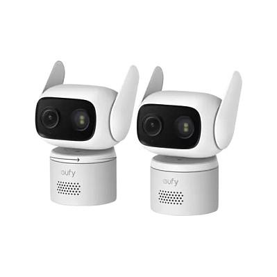 Kamerë Sigurie IP CCTV eufy Wired Cam C31, 1080p, 360°, Pan/Tilt, Wi-Fi, Color Night Vision, AI, microSD 256GB, IP66, 2er Set - Bardhë - 2