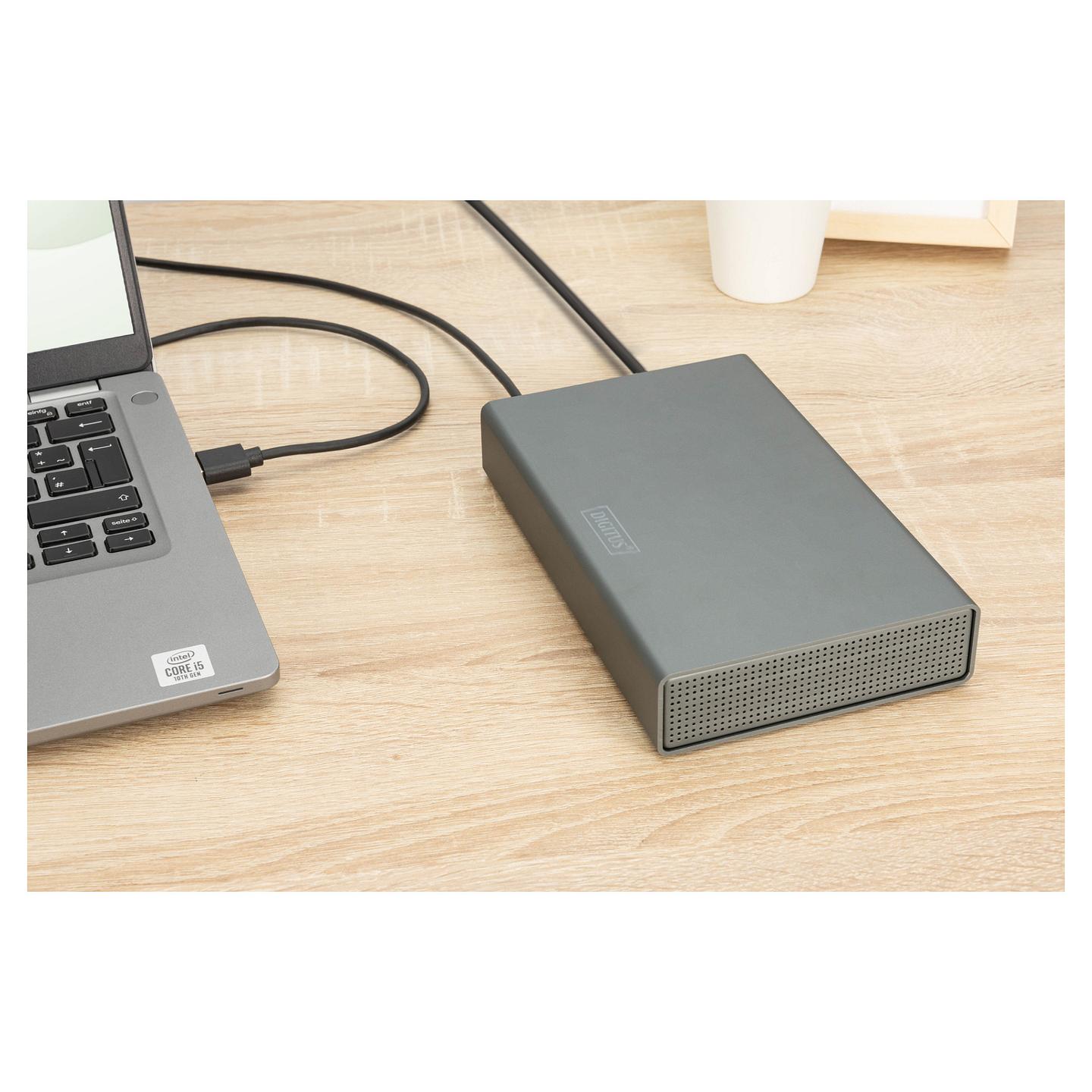 Këllëf për Disqe DIGITUS DA-71106-1, USB 3.0, SATA III, HDD/SSD 2,5" dhe 3,5", deri 16TB, Alumin - 3