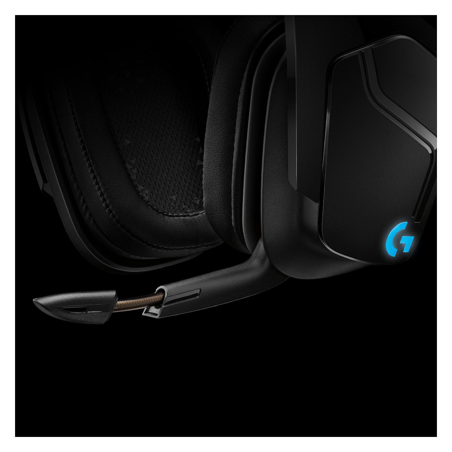 Kufje Gaming Logitech G935 / Wireless / 7.1 Surround / 50 mm / LIGHTSYNC RGB / Mikrofon - Zezë - 9