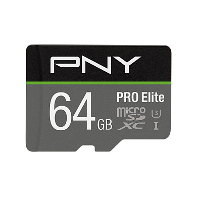 Kartë Memorie SD CARD 64GB PNY PRO Elite MicroSDXC 100MB/s +Adapter - 1
