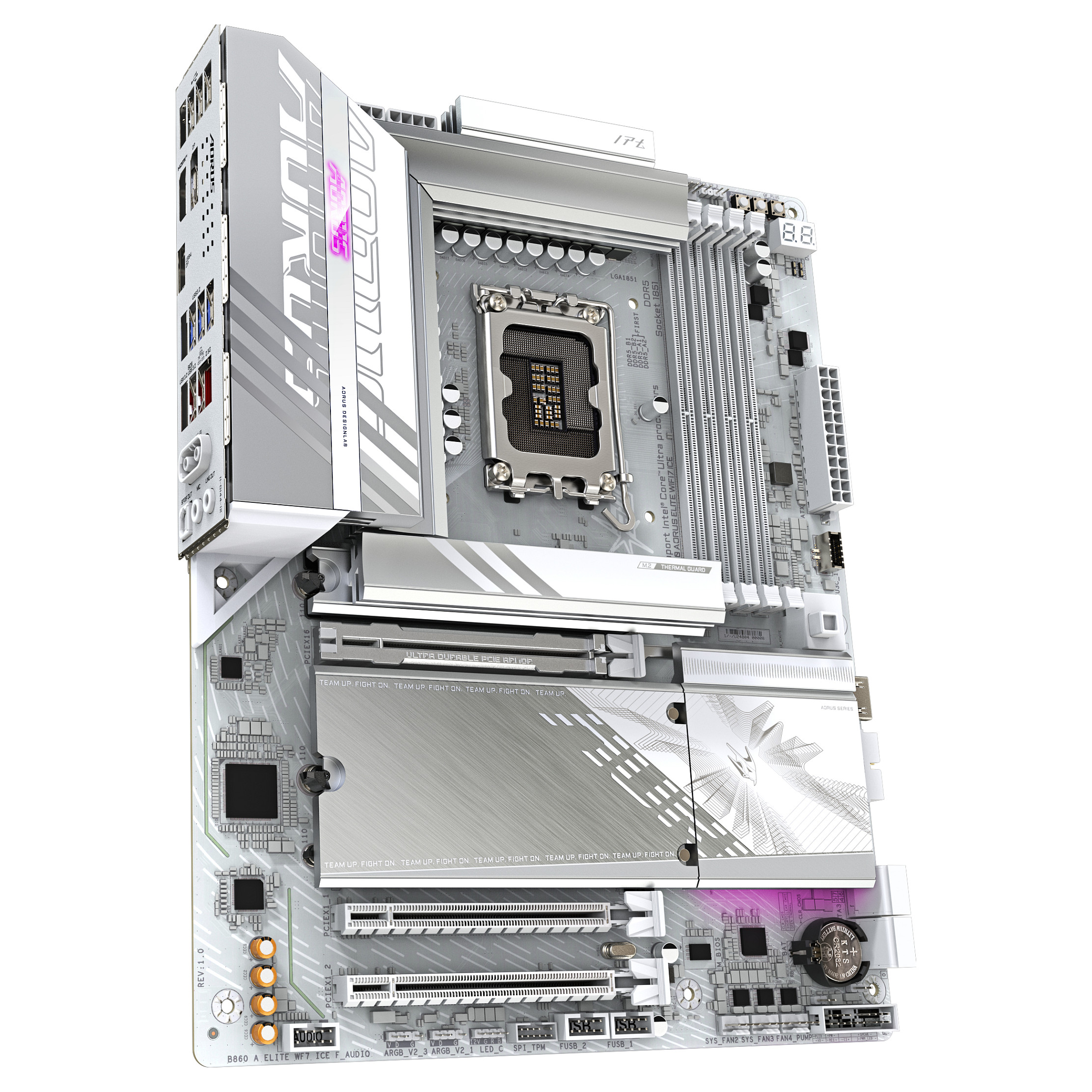 Pllakë Amë Gigabyte B860 AORUS ELITE WIFI7 ICE / Intel LGA1851 / B860 / DDR5 / ATX / Wi-Fi 7 / 2.5GbE LAN - 3