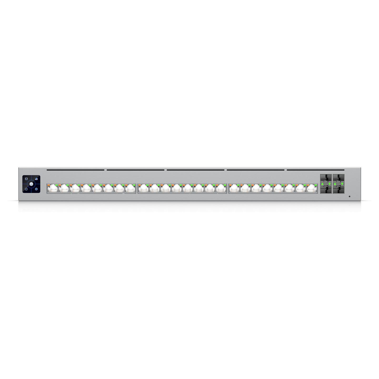 Switch Ubiquiti UniFi ECS-24S-PoE, 8x 2.5G RJ45 PoE+++, 16x 10G RJ45 PoE+++, 4x 25G SFP28, 2x 100G QSFP28, PoE 1050W - Hiri - 2