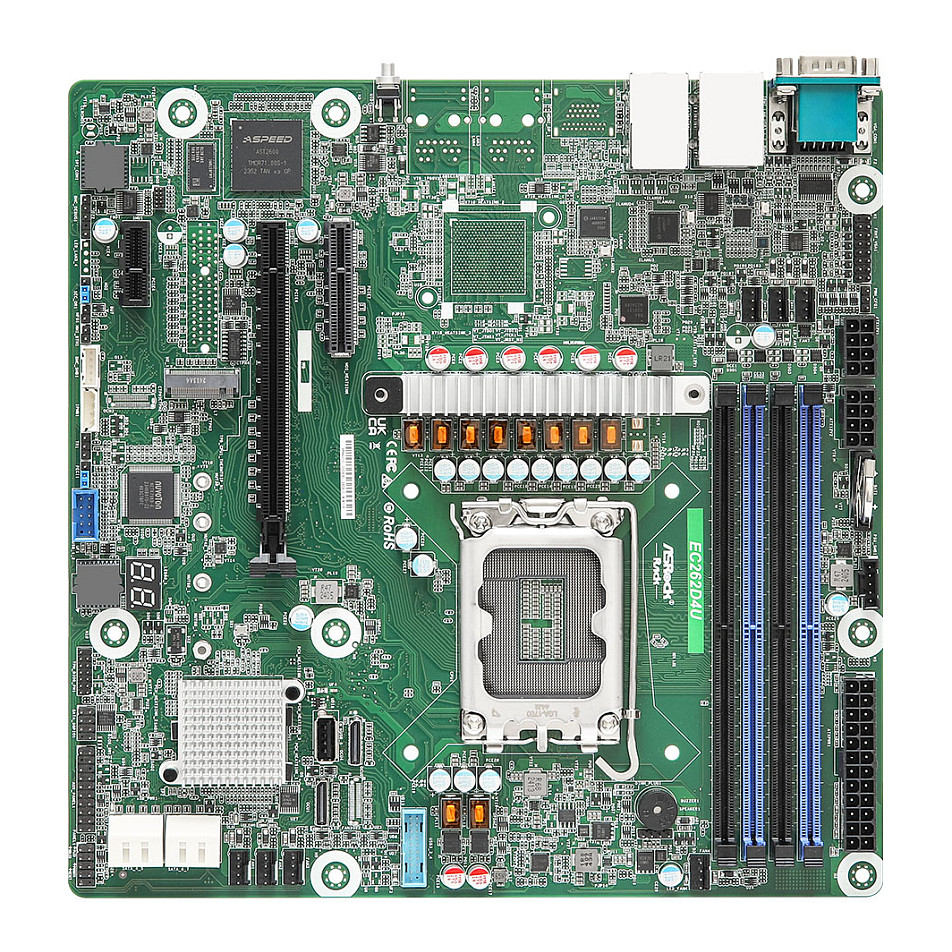 Pllakë Amë ASRock EC262D4U Intel C262 / LGA 1700 / DDR5 / micro‑ATX / - 1