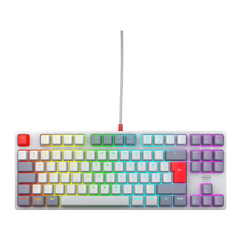 Tastierë Gaming CHERRY XTRFY K4V2 TKL Retro Wired / German Layout / QWERTZ - Gri e Hapur - 1