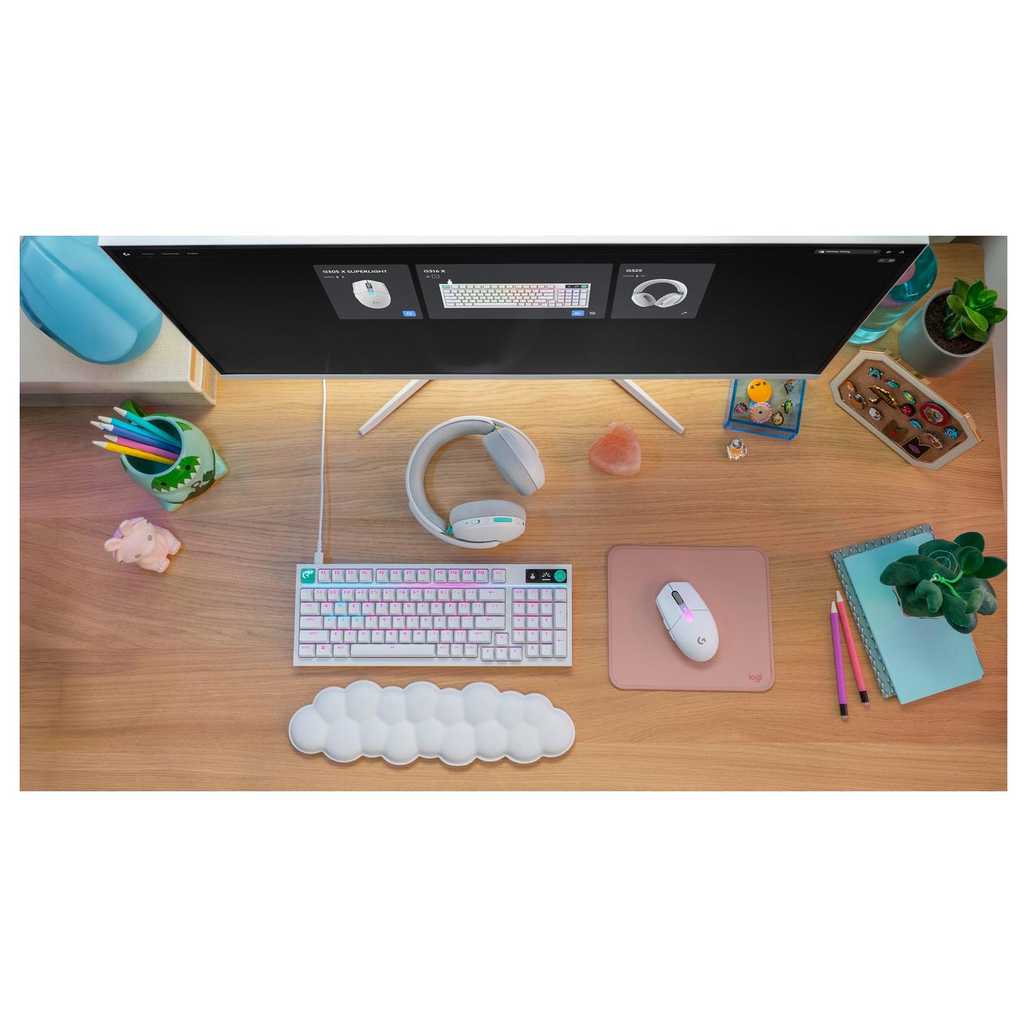 Maus Gaming Logitech G305 X SUPERLIGHT, Wireless, HERO 44K, 44000DPI, 6 Butona, Bluetooth + LIGHTSPEED 2.4GHz - Bardhë - 10