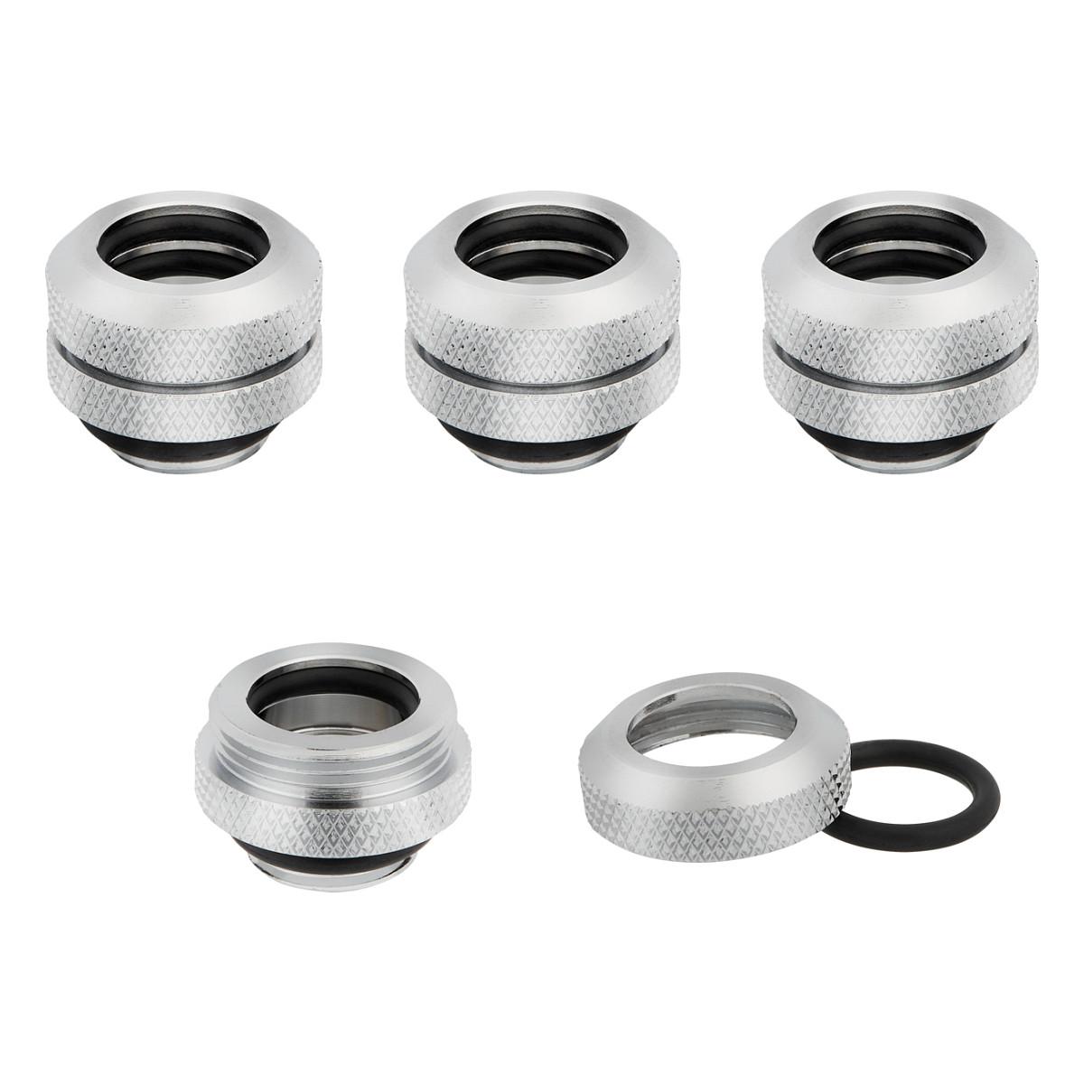 Aksesor për Ftohës Corsair Hydro X Series XF Hardline Fitting / 12mm OD / G1/4" BSPP / 4 copë / Custom Watercooling – Krom - 3