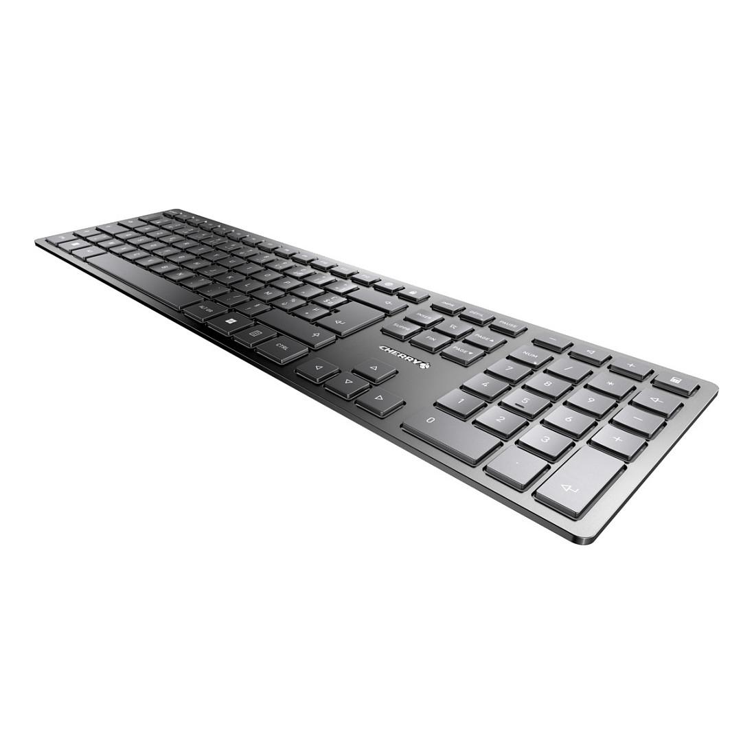 Tastierë pa kabllo CHERRY KW 9100 SLIM / AZERTY / 108 Taste / RF Wireless + Bluetooth - Zezë - 2